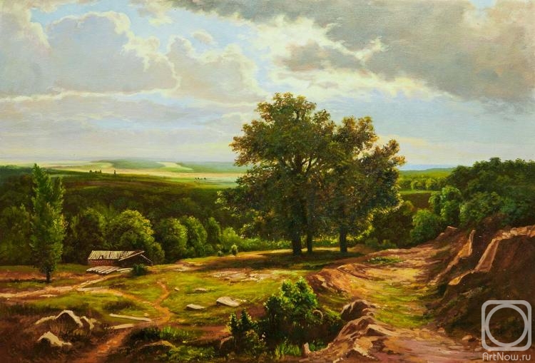 Kamskij Savelij. Copy of painting Ivan Shishkin. View near Dusseldorf