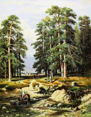 Copy of the painting Shishkin Ivan. Svyatoy Kluch near Elabuga. Kamskij Savelij