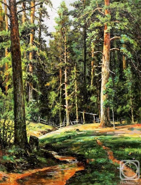Kamskij Savelij. Copy of painting Ivan Shishkin "The forest", 1884