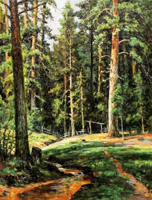 Copy of painting Ivan Shishkin "The forest", 1884. Kamskij Savelij
