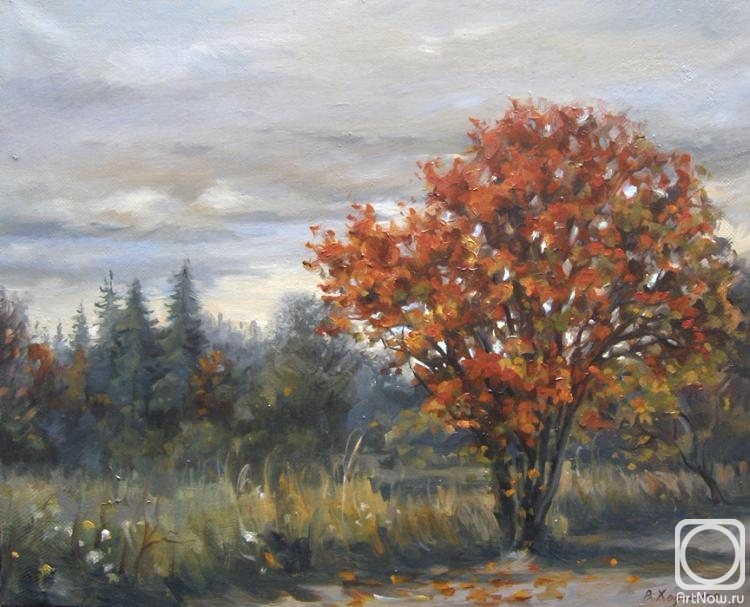 Khodchenko Valeriy. Landscape with rowan