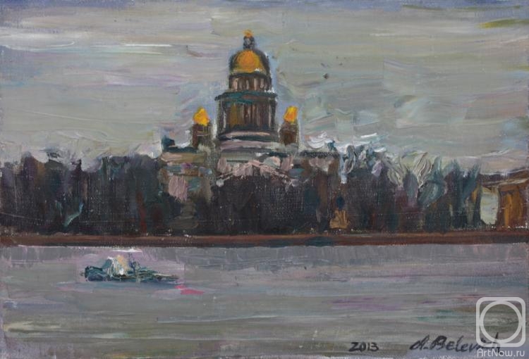 Belevich Andrei. View of St. Isaac's in November