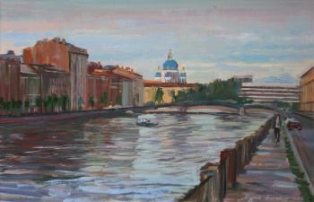 View at the Troitsky Cathedral from Fontanka river. Belevich Andrei