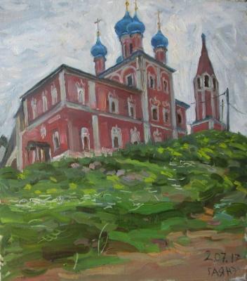 Tutaev, the Church on the cliff on the left Bank of the Volga. Dobrovolskaya Gayane