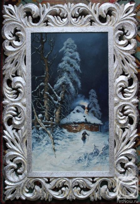 Alymov Victor. Winter landscape with a hut