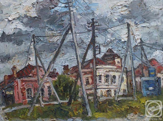 Pomelov Fedor. Landscape, Mstyra village