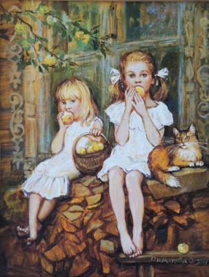 Girls with apples. Simonova Olga