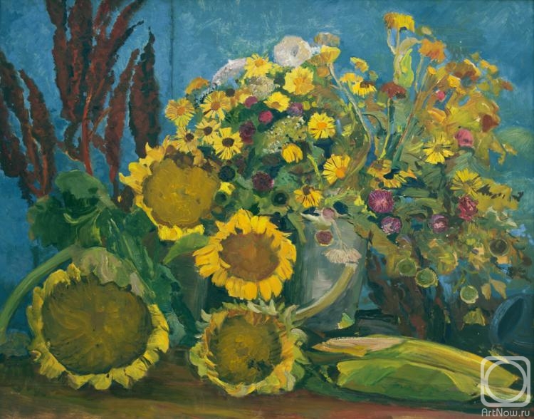 Amasyan Pavel. Sunflowers and wild flowers