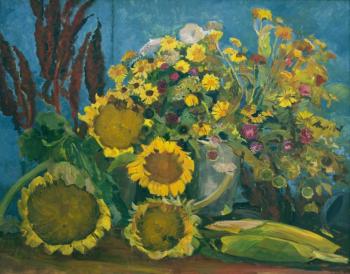 Sunflowers and wild flowers. Amasyan Pavel