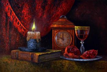 Still life with candle. Melnikov Alexander