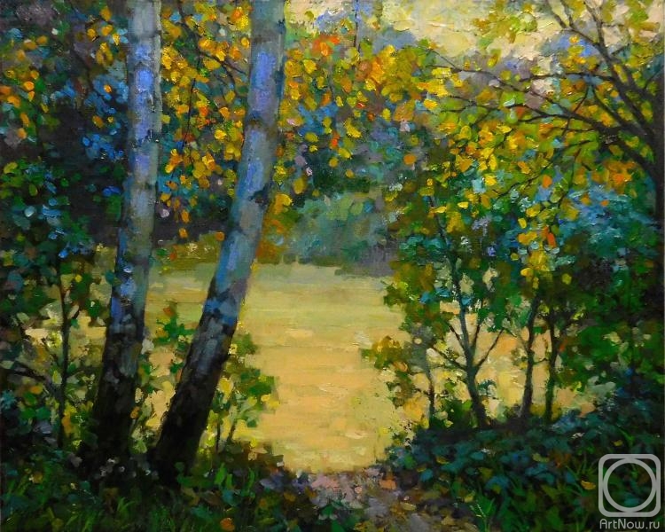 Volkov Sergey. Two birches by the pond