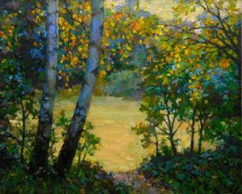 Two birches by the pond (). Volkov Sergey