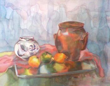 Still life with clay vase (  ). Volobueva Natalia