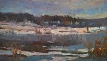 The spill on the Oka (Painting The Oka River). Biryukova Lyudmila