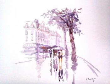 Картина «Дождь в летнем Париже»