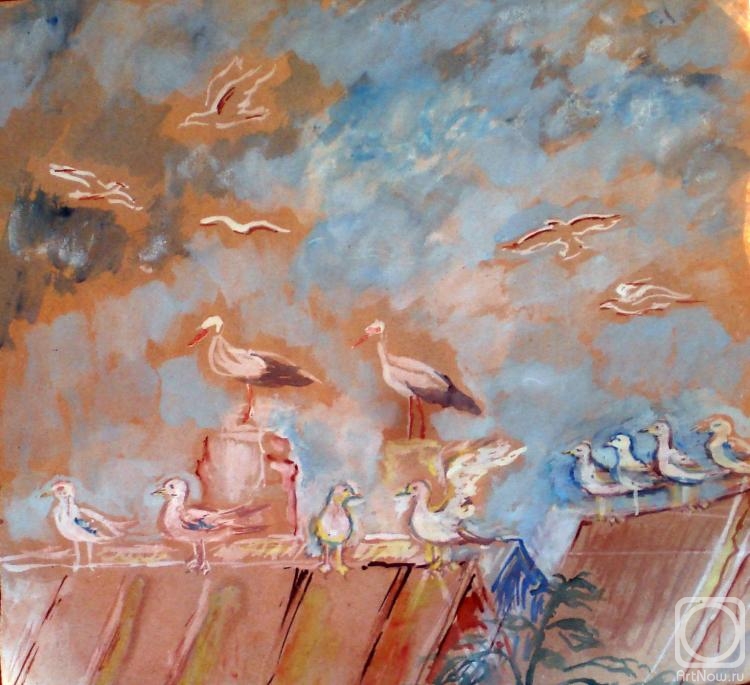 Sechko Xenia. Birds on roofs