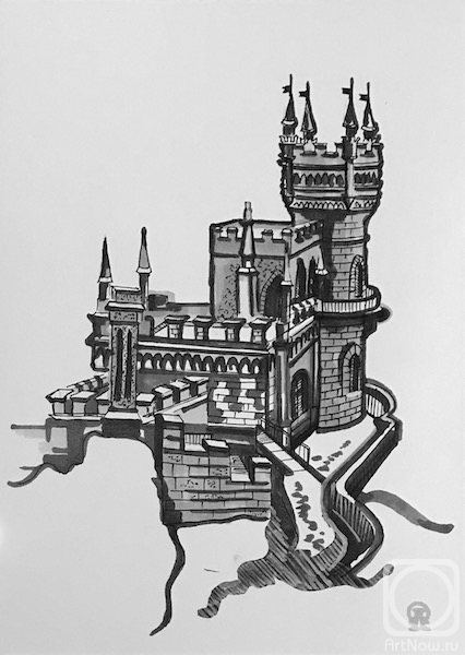 Lukaneva Larissa. Castle (sketch)