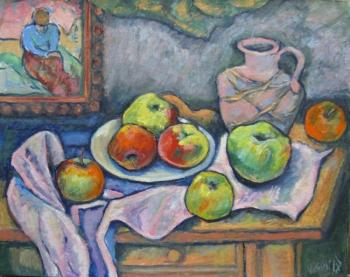 Apples with picture as background. Ixygon Sergei