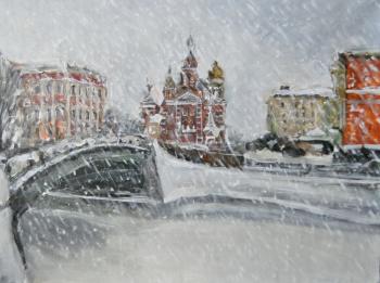 Snowfall over the city. Zhukoff Fedor