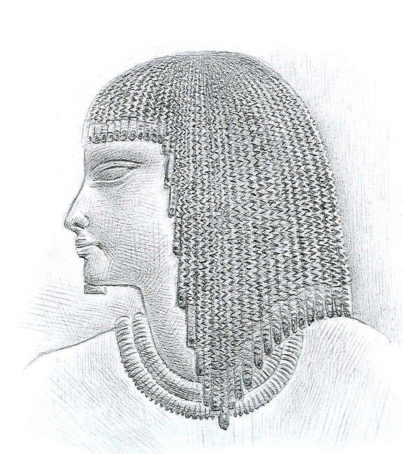 Yudaev-Racei Yuri. Long Wig of Egyptian Aristocrat