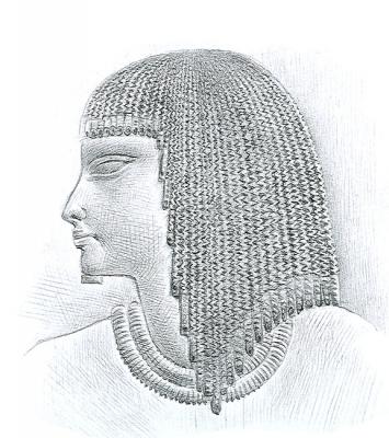 Long Wig of Egyptian Aristocrat. Yudaev-Racei Yuri
