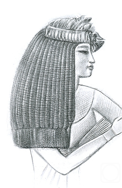 Yudaev-Racei Yuri. Long Wig of Egyptian Noble Woman