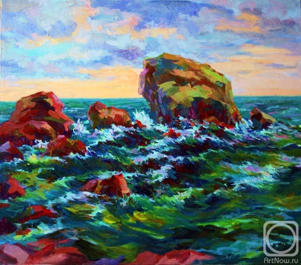 Mirgorod Igor. Storm. Coastal rocks