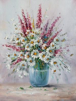 Bouquet of wild flowers with daisies. Generalov Eugene