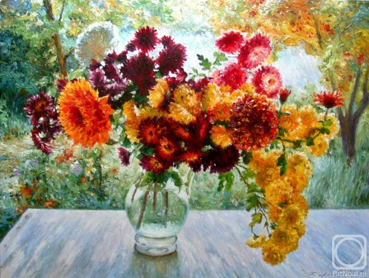 Karlikanov Vladimir. The magic of autumn. Bouquet in the garden