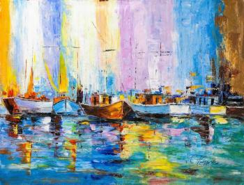 Boats N10. A series of "Marine multi-colored". Vevers Christina