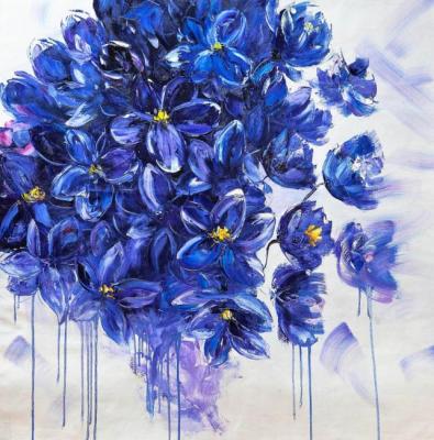 Flowers in a shade of Cobalt. Vevers Christina