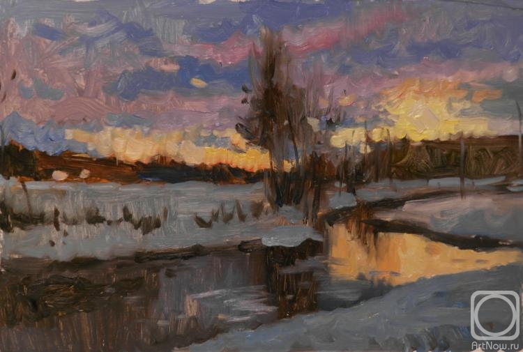 Ratchin Sergey. Sunset in winter
