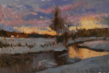 Sunset in winter. Ratchin Sergey