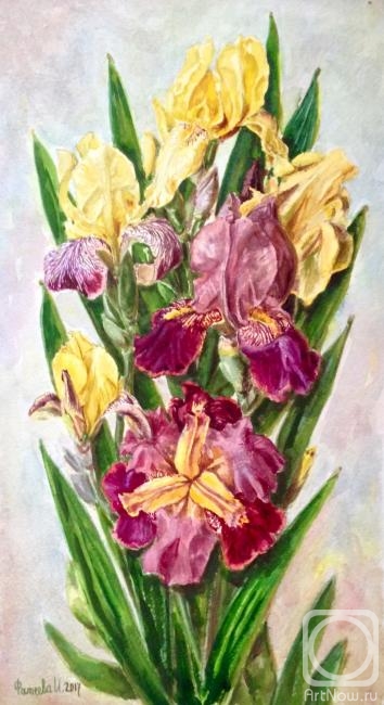 Fateeva Irina. Bouquet of irises