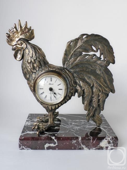 Alekseev Stanislav. Sculpture-clock "Rooster"