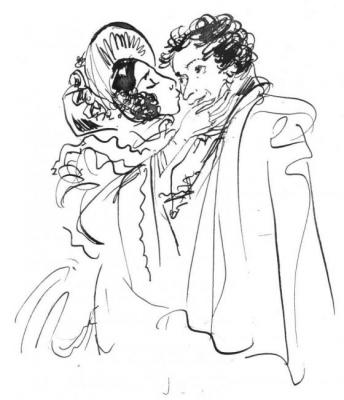 Alexander Pushkin's farewell to Vera Vyazemskaya before leaving Odessa for Mikhailovskoye