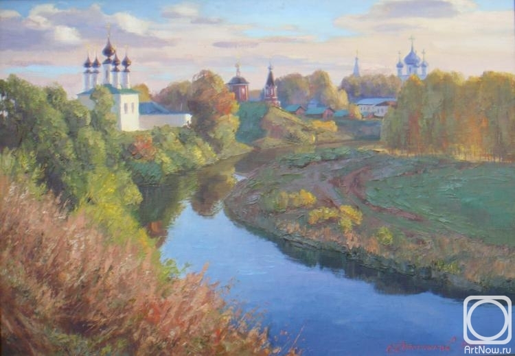 Plotnikov Alexander. October evening in Suzdal