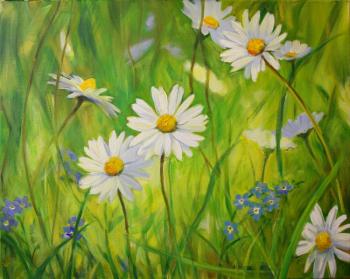 chamomile and forget-me-nots. Gibet Alisa