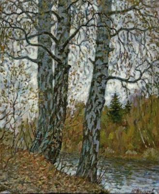 Birch trees in October. Melikov Yury
