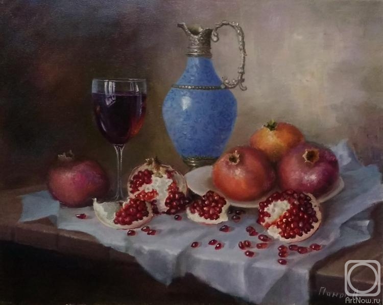 Panov Aleksandr. Still life with pomegranates