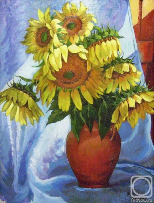 Sachenko Elena. Sunflowers in a jug