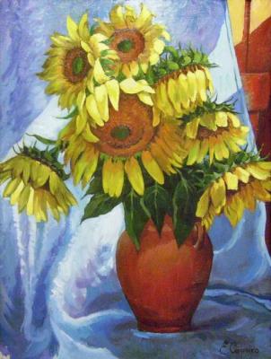 Sunflowers in a jug. Sachenko Elena