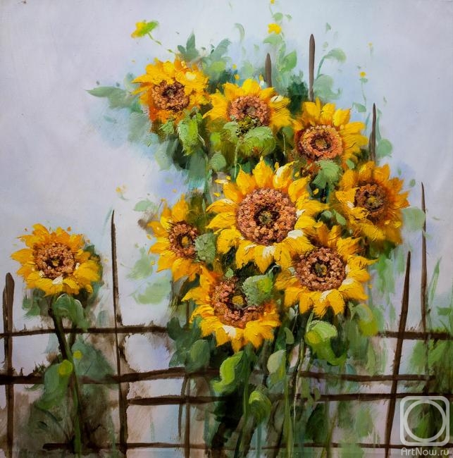 Potapova Maria. Still life with sunflowers N2