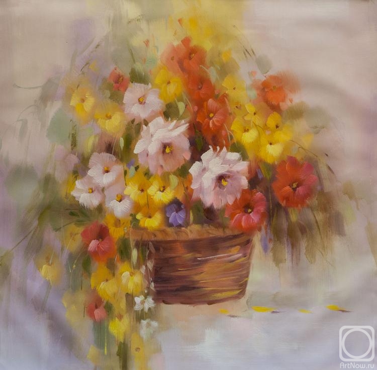 Potapova Maria. Imitating watercolors. Bright bouquet