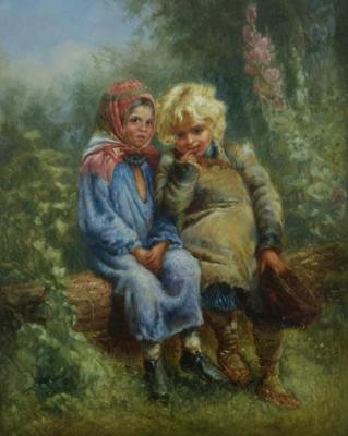 Peasant children on vacation. Stage. Bebihov Dmitry