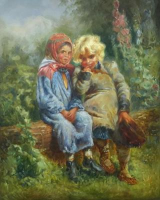 Peasant children on vacation. Stage. Bebihov Dmitry