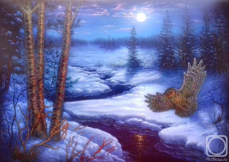 Bebihov Dmitry. Landscape with an owl. Termination