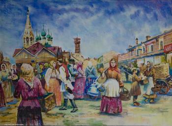 Market place. From the series Romanov views of the beginning of the century