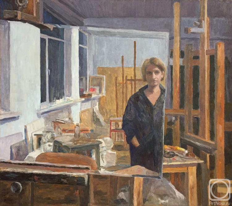 Vorobieva Irina. Self-portrait in a workshop