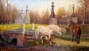 Moskva. Usadba Vlaherenskoye-Kuzminki (horse-riding yard). Gerasimov Vladimir